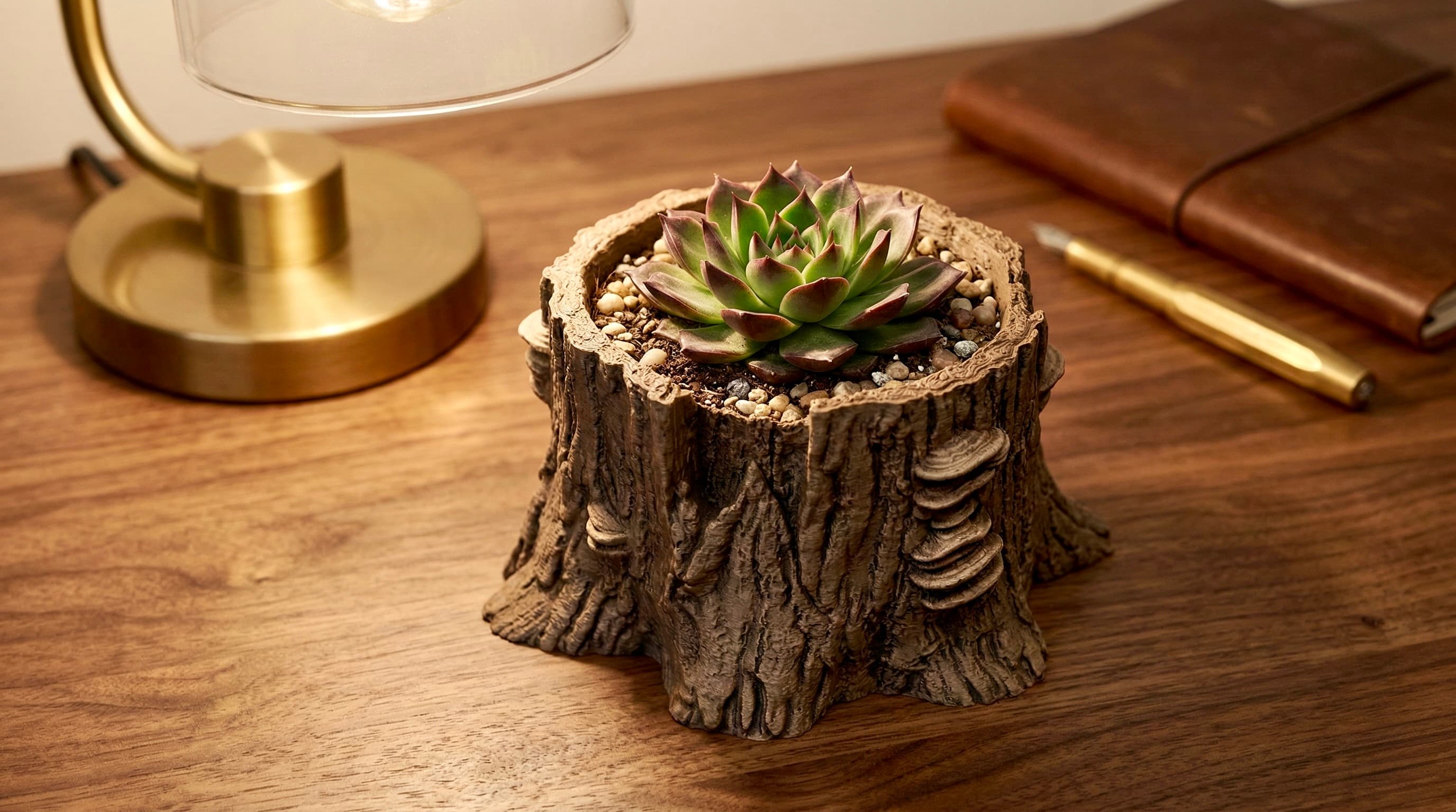 Tree Trunk Planter