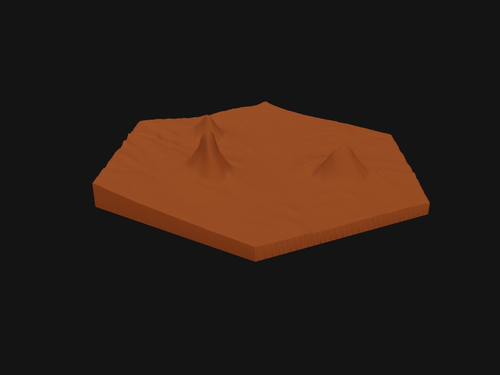3D preview of the Monument Valley terrain model
