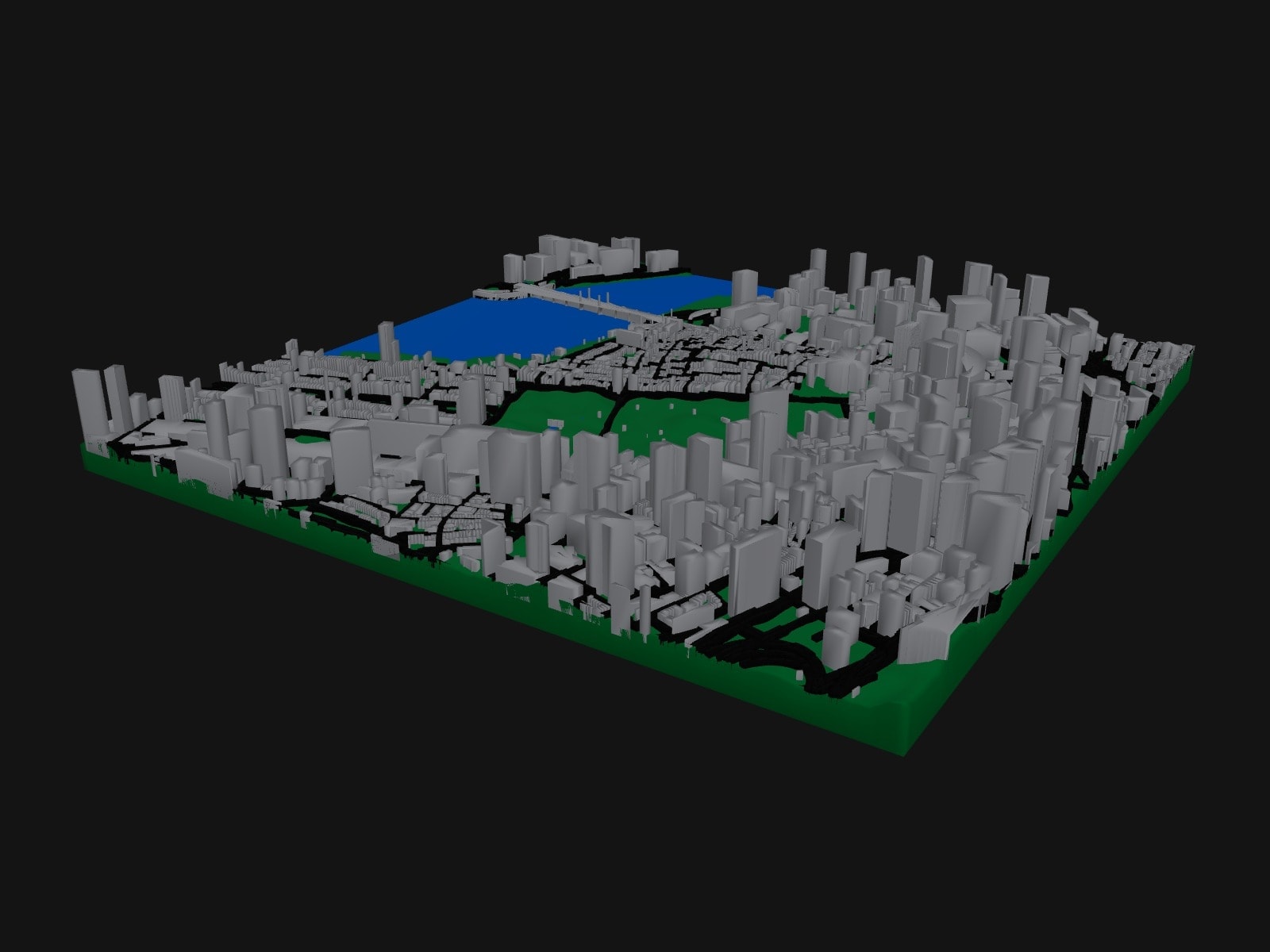 3D preview of the Boston — Beacon Hill & the Common terrain model