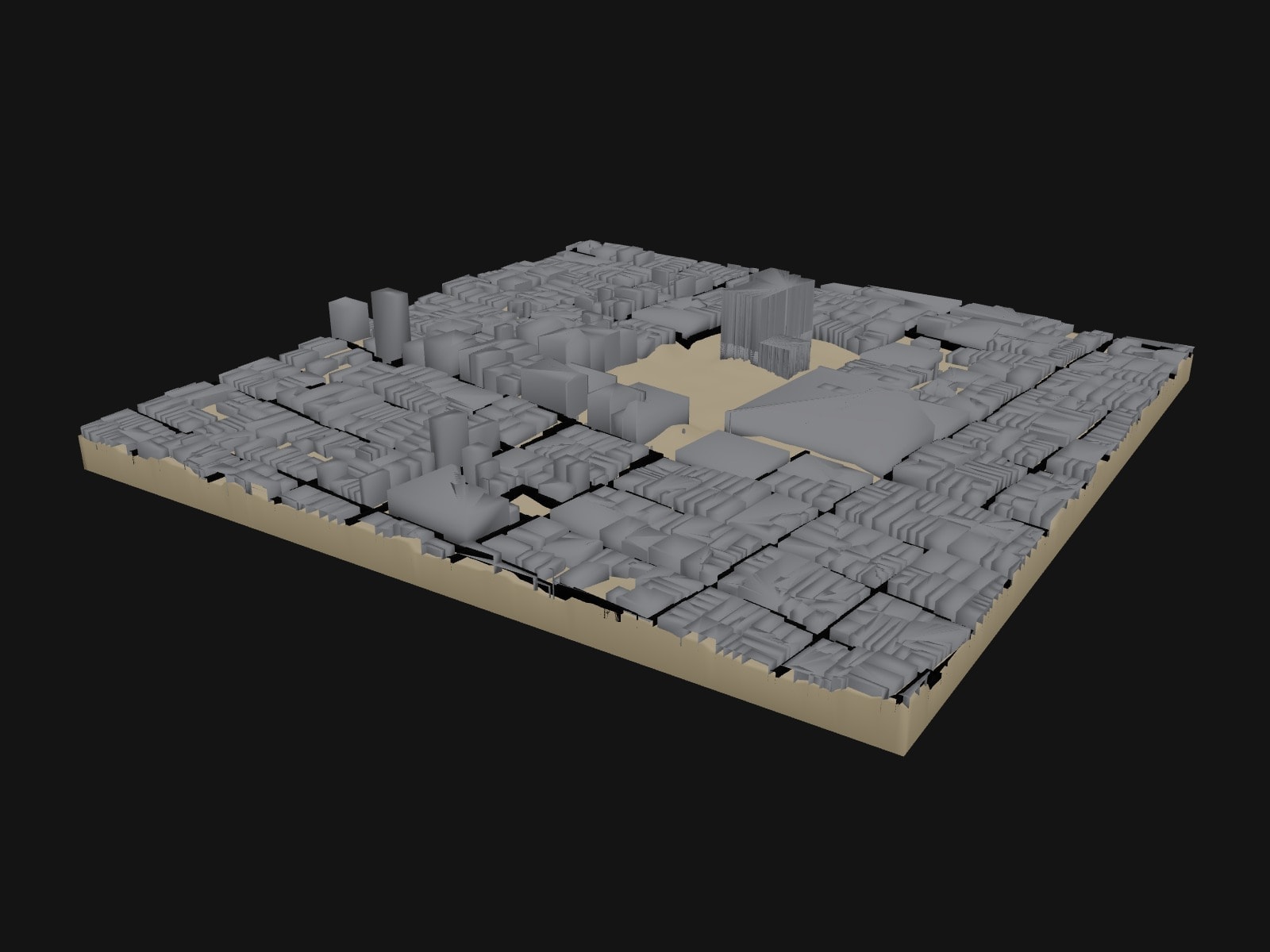 3D preview of the Zócalo, Mexico City terrain model