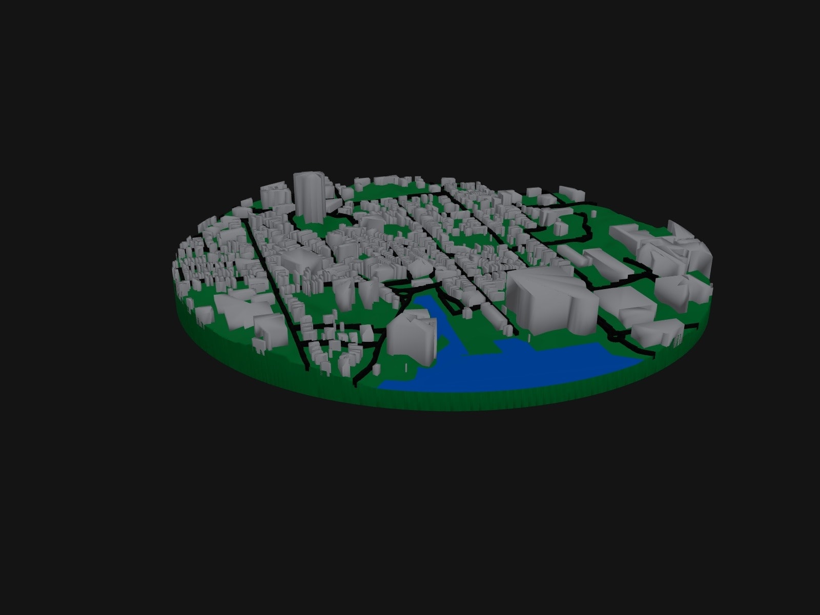 3D preview of the Annapolis Harbour terrain model