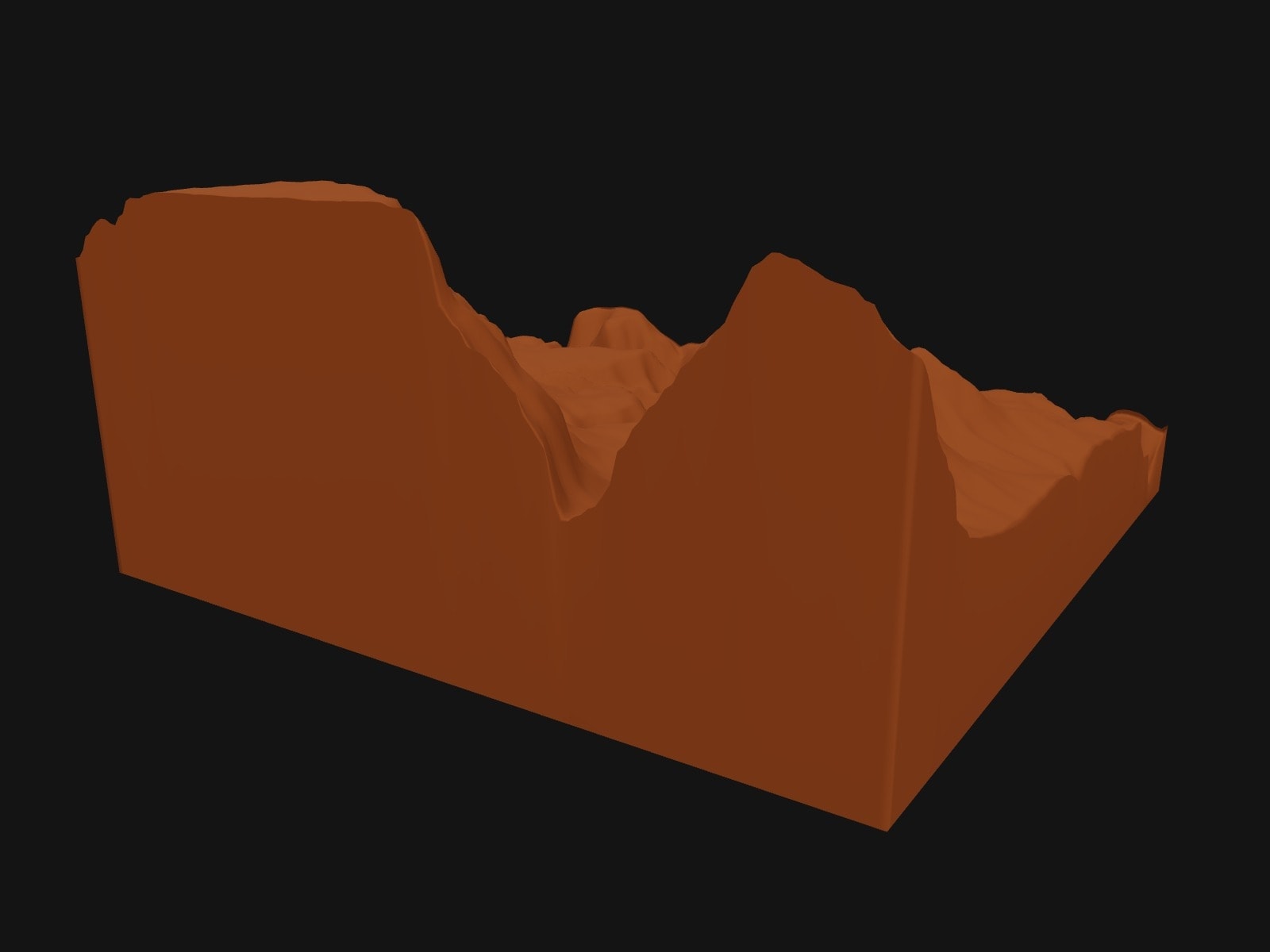 3D preview of the Grand Canyon – South Rim terrain model