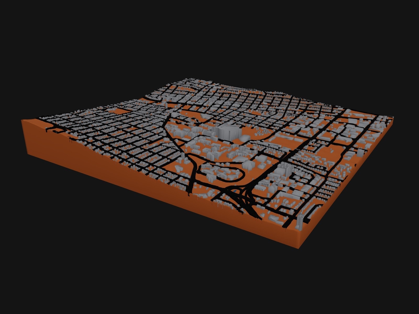 3D preview of the Boulder, Colorado terrain model