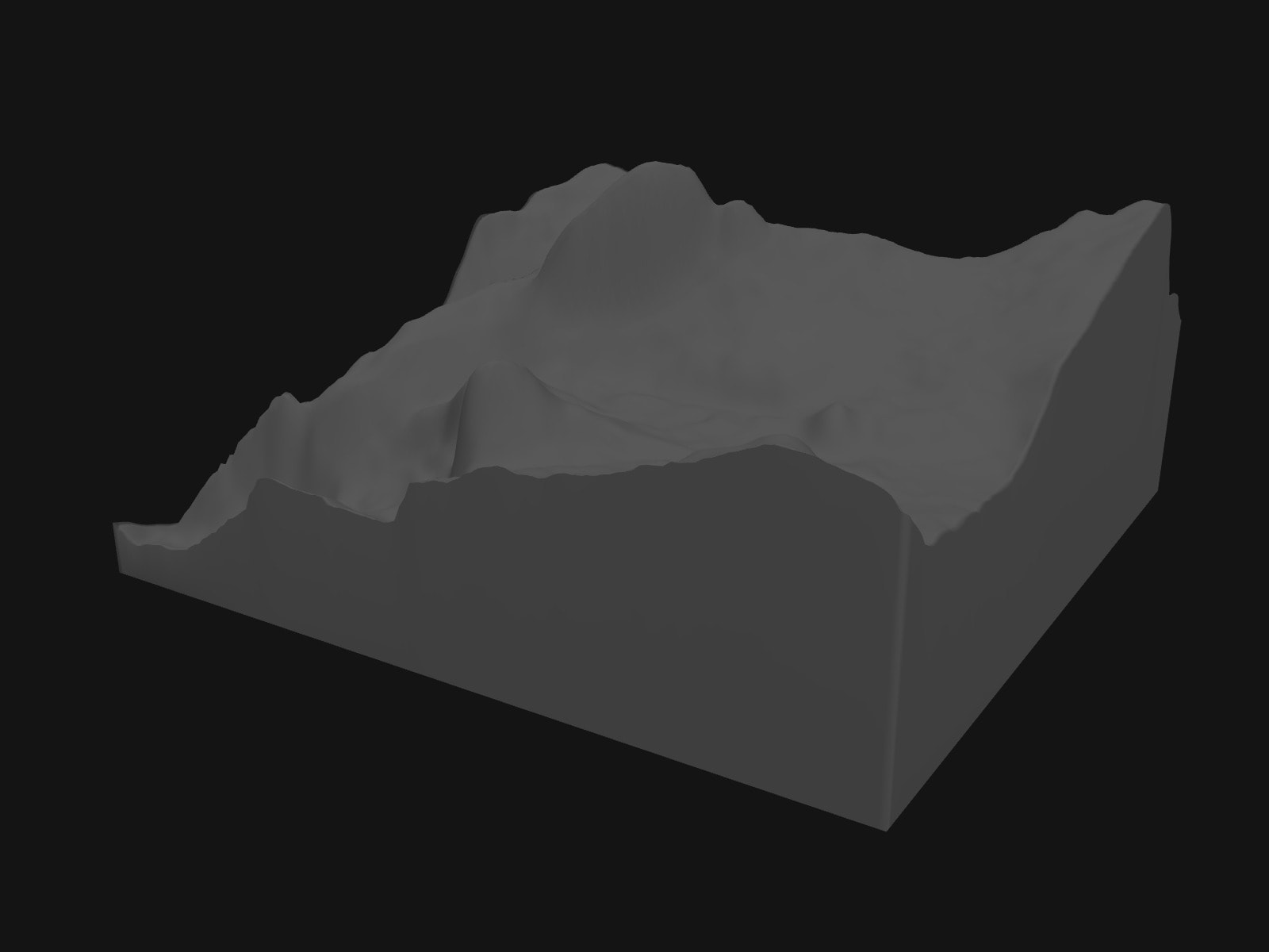 3D preview of the Half Dome, Yosemite terrain model