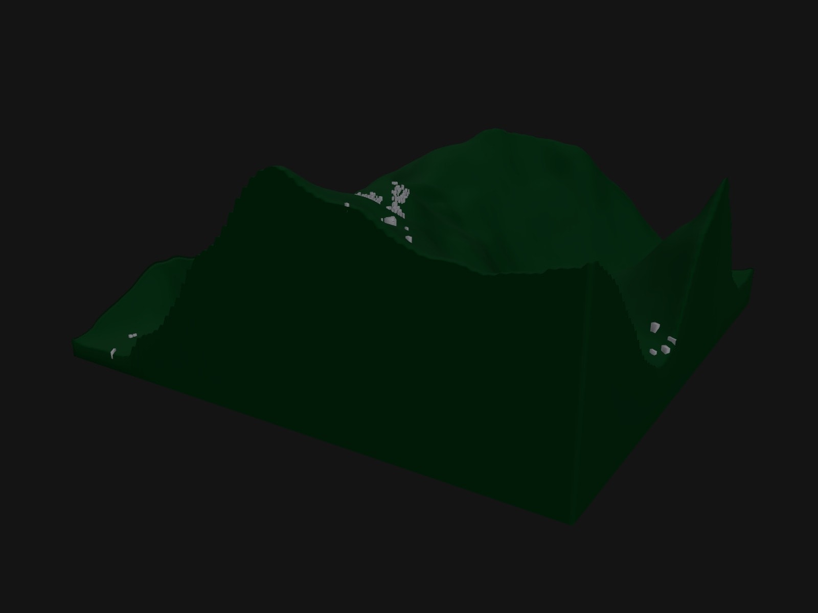 3D preview of the Machu Picchu terrain model
