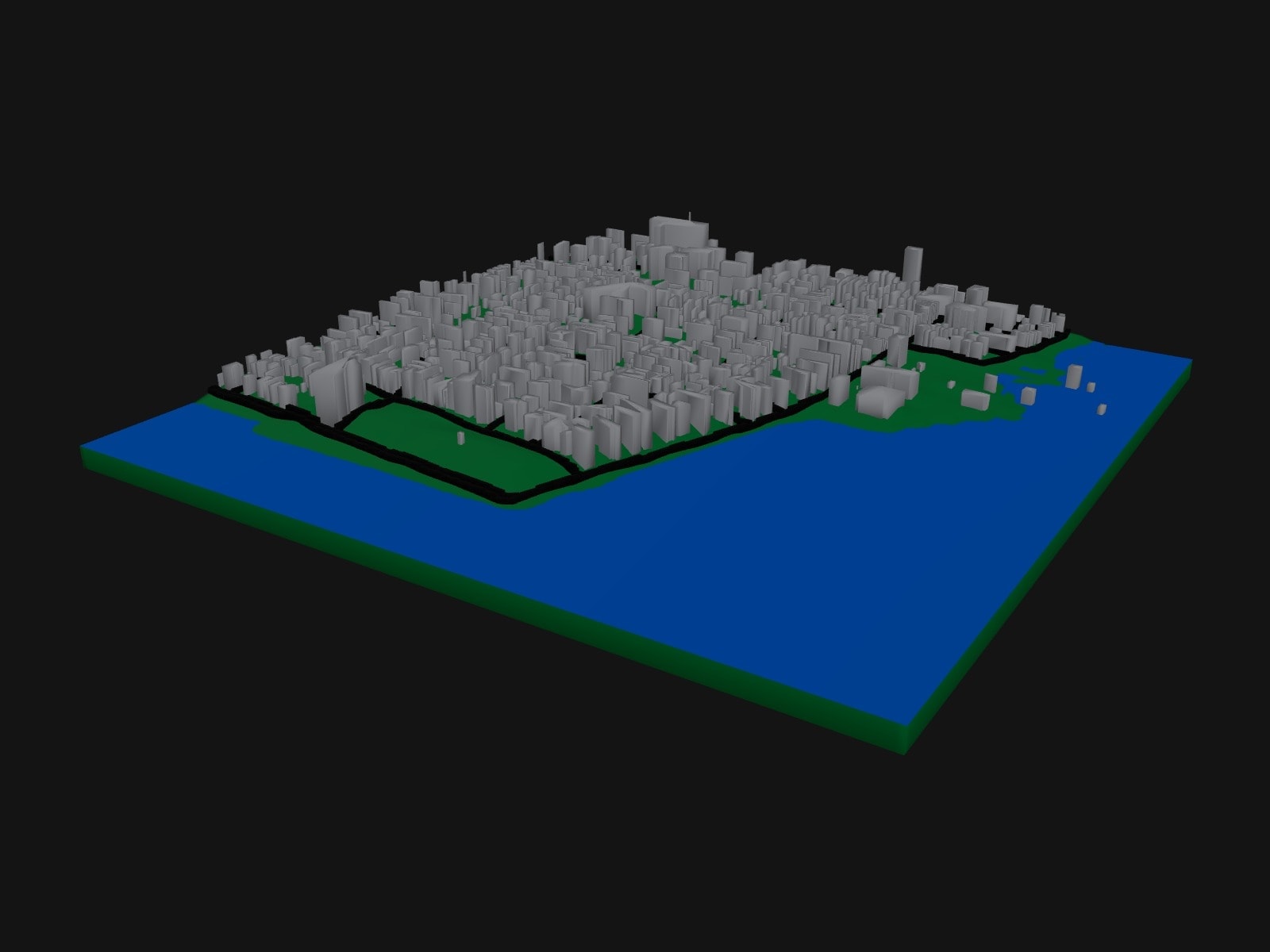 3D preview of the Charleston — The Battery terrain model