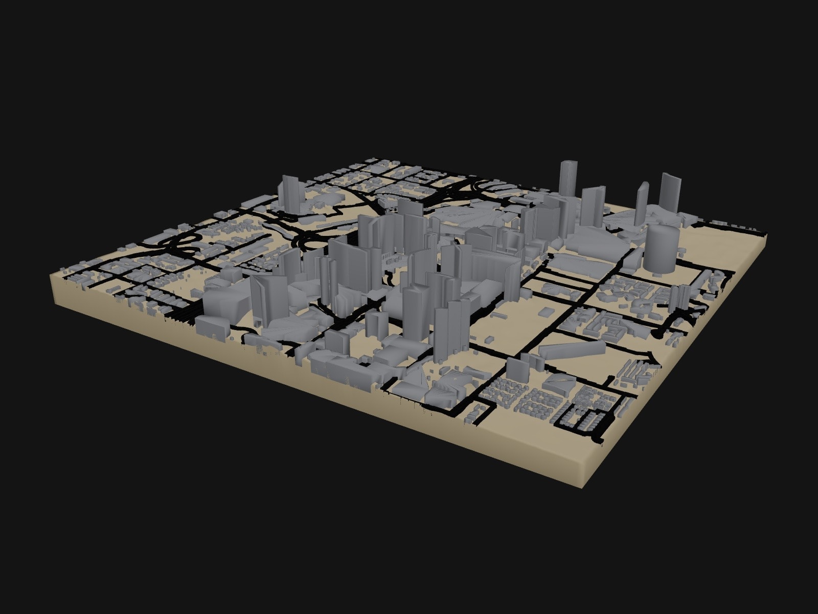 3D preview of the Las Vegas Strip terrain model
