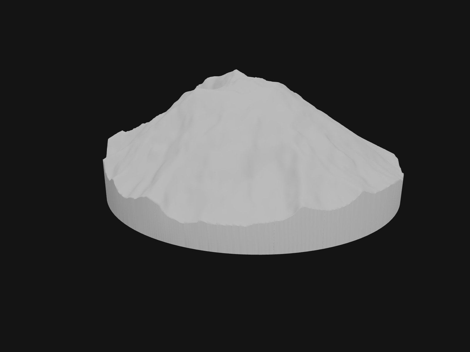 3D preview of the Mount Rainier terrain model