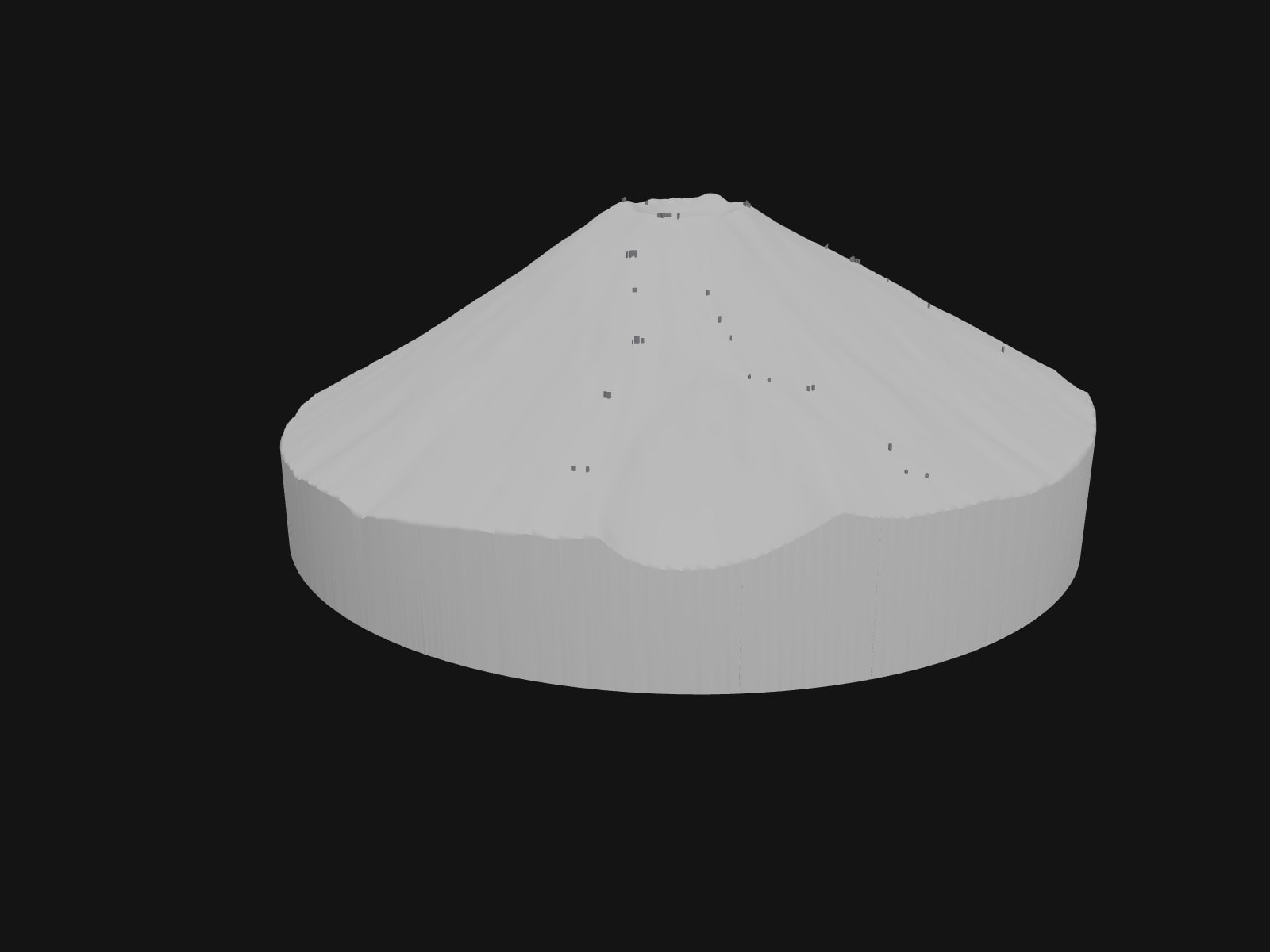 3D preview of the Mount Fuji Summit terrain model
