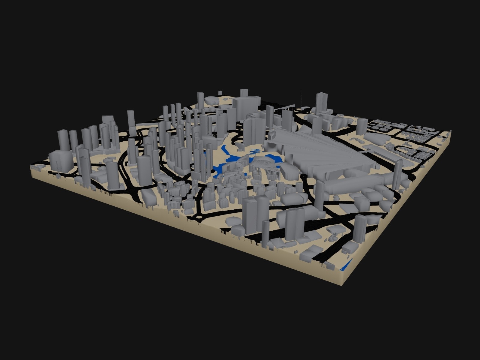 3D preview of the Dubai, Burj Khalifa terrain model