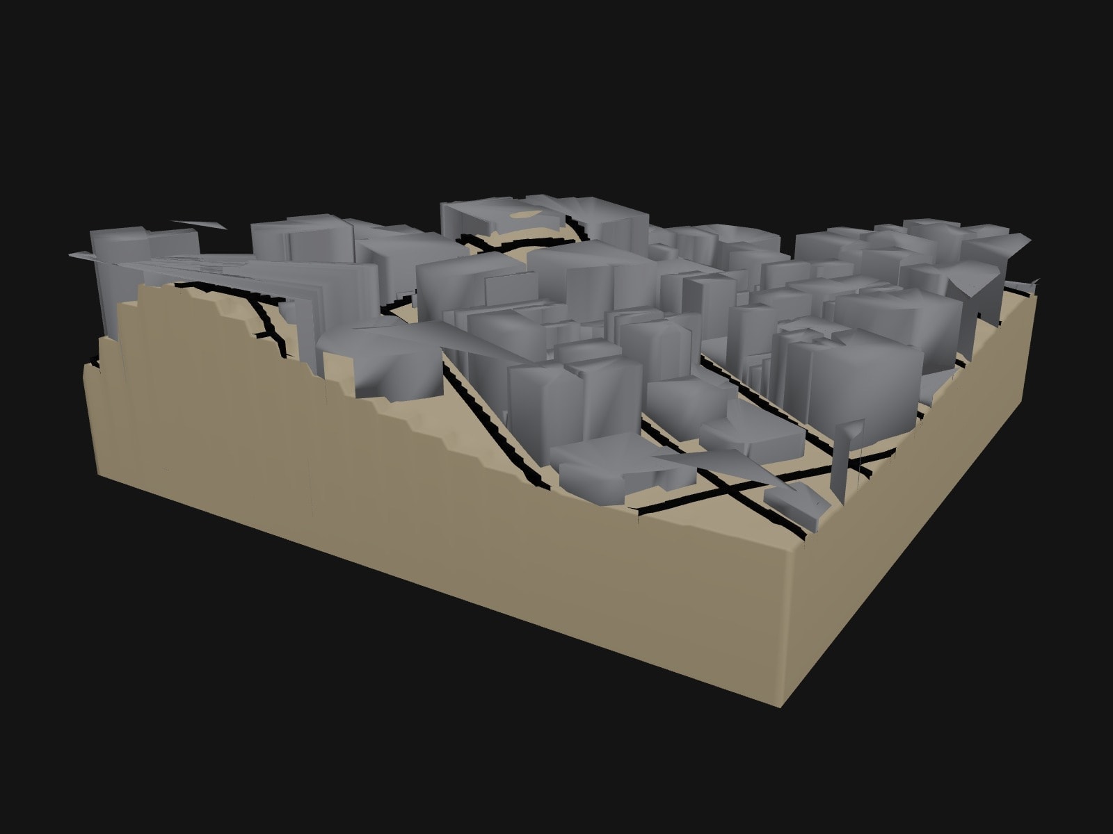 3D preview of the Times Square terrain model