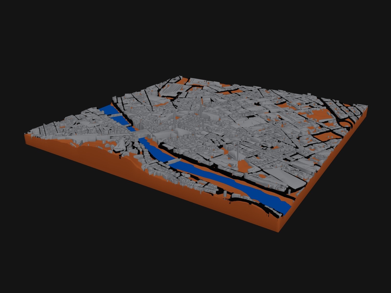 3D preview of the Florence – Duomo & Ponte Vecchio terrain model