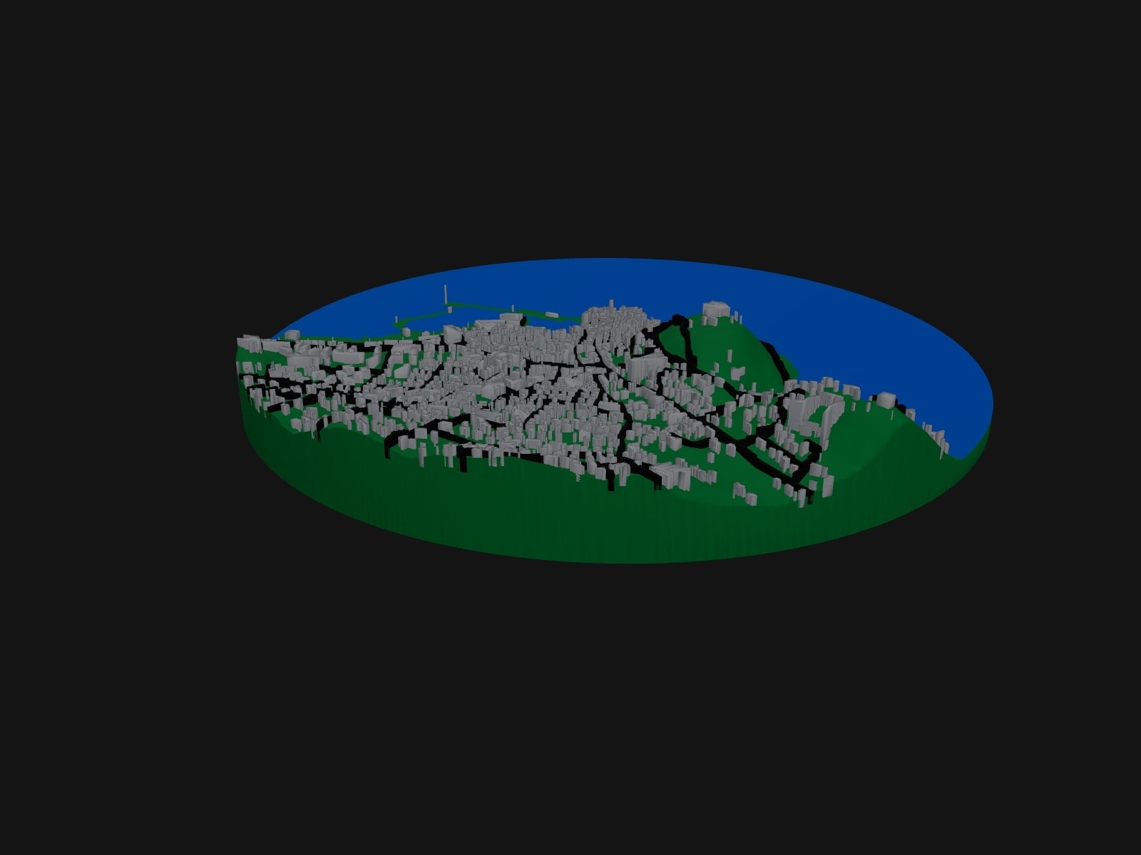 3D preview of the Saint-Tropez terrain model