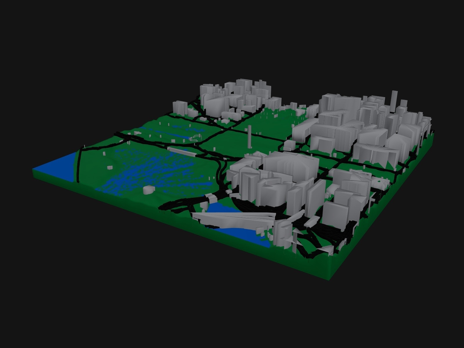 3D preview of the National Mall, Washington DC terrain model