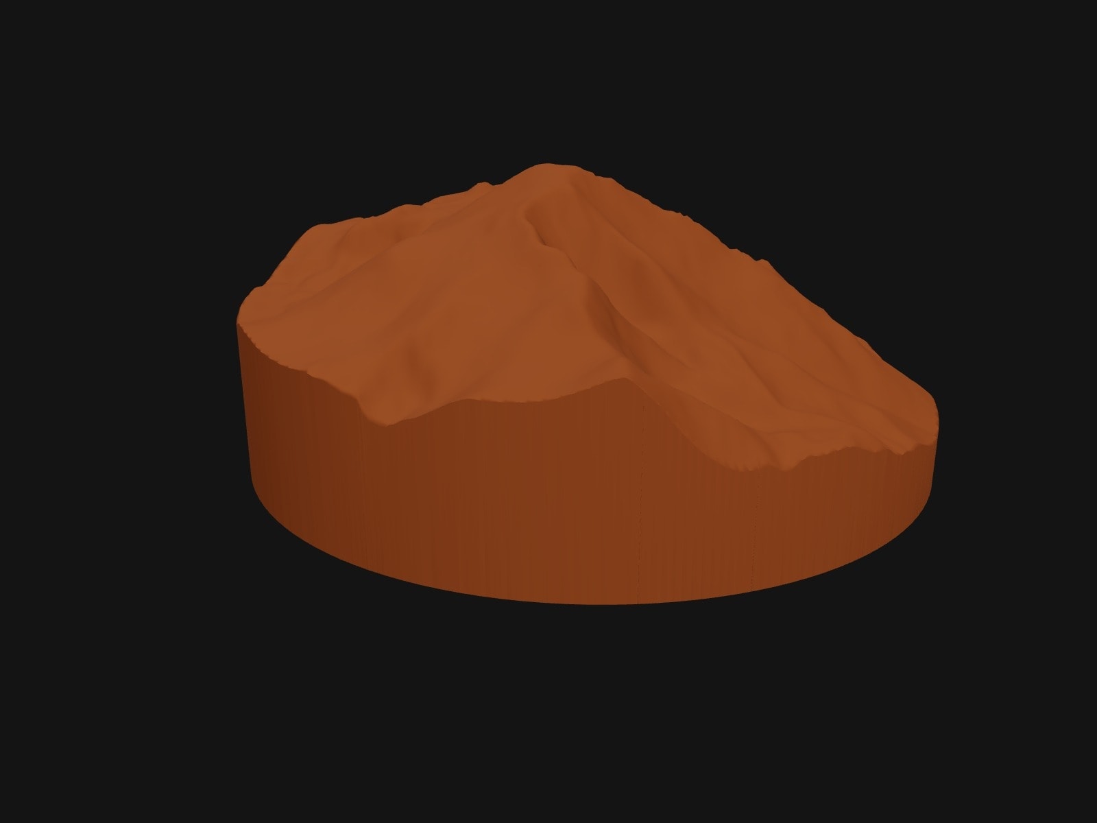 3D preview of the Pikes Peak terrain model
