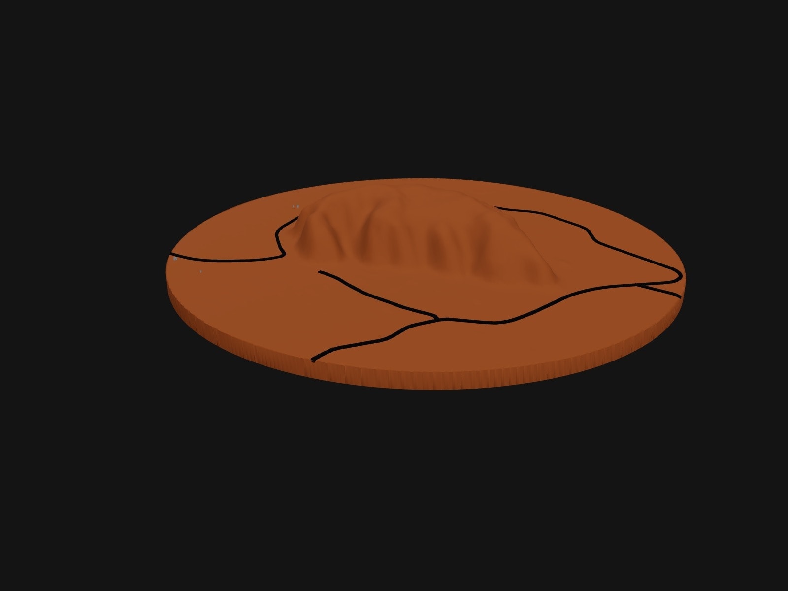 3D preview of the Uluru terrain model