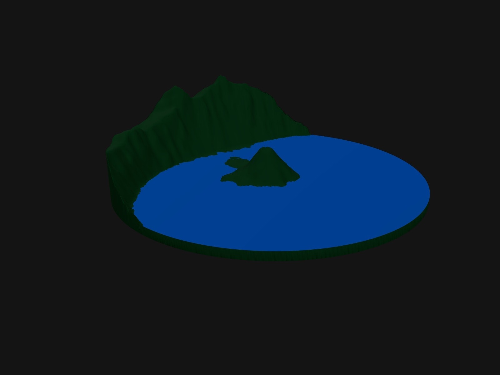 3D preview of the Crater Lake – Wizard Island terrain model